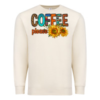 Coffee Please Western Doodle Letters Premium Sweatshirt | Teevron