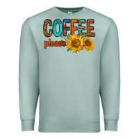 Seafoam coffee please western doodle letters Premium Sweatshirt - FaDigitalArtStudio