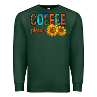 Sports Green coffee please western doodle letters Premium Sweatshirt - FaDigitalArtStudio