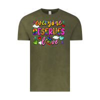 Vintage Olive everyone deserves love Vintage Tee - Artiststas