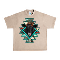 French Oak black angus cowhide aztec Urban Heavy Tee - JahusDesignShop