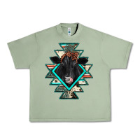 Oil Green black angus cowhide aztec Urban Heavy Tee - JahusDesignShop
