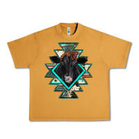 Peanut Butter black angus cowhide aztec Urban Heavy Tee - JahusDesignShop
