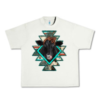 Pistachio black angus cowhide aztec Urban Heavy Tee - JahusDesignShop
