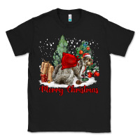 Black Merry Christmas Gray Squirrel Classic Tee - LillyAllenDesigns