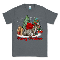 Charcoal Heather Merry Christmas Gray Squirrel Classic Tee - LillyAllenDesigns