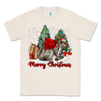 Natural Merry Christmas Gray Squirrel Classic Tee - LillyAllenDesigns
