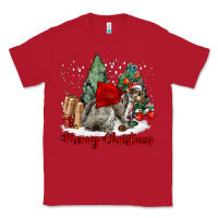 Red Merry Christmas Gray Squirrel Classic Tee - LillyAllenDesigns