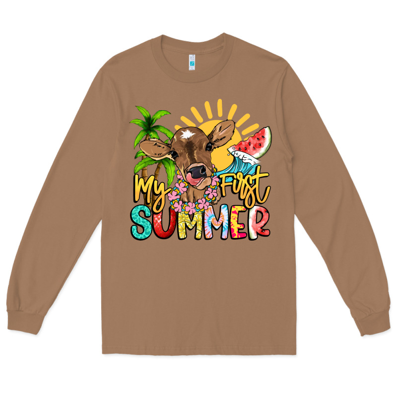 My First Summer Baby Cow Long Sleeve Tee by NancyCooperArtShop | Teevron