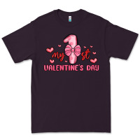 Plum my first valentines day Premium Tee - MaliasSmallBusiness