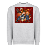 Heather Grey wizard kids with glitter Heavyweight Sweatshirt - TumblerDesignByShophia