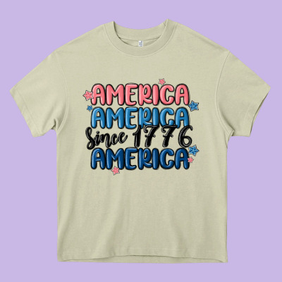 America Since 1776 Heavy Core Tee Designed By Maliassmallbusiness