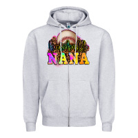 Heather Grey baseball nana Zipper Hoodie - OliviaCreatesArt