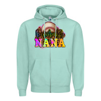 Seafoam baseball nana Zipper Hoodie - OliviaCreatesArt