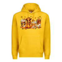 Lemon Fall Autumn cow pumpkin coffee cups Premium Hoodie - RanaPortraitStore