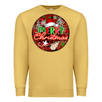 Antique Gold Merry christmas Premium Sweatshirt - FaDigitalArtStudio