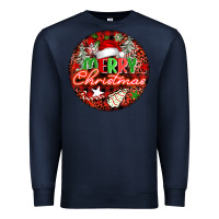 Navy Merry christmas Premium Sweatshirt - FaDigitalArtStudio