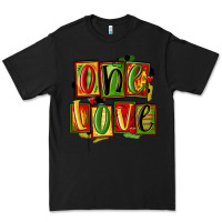 Black one love juneteenth Premium Tee - MaliasSmallBusiness