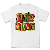 White one love juneteenth Premium Tee - MaliasSmallBusiness