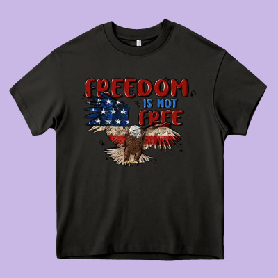 Freedom Is Not Free Heavy Core Tee Designed By Maliassmallbusiness