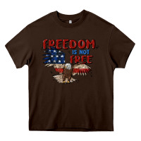 Chocolate Brown freedom is not free Heavy Core Tee - MaliasSmallBusiness