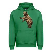 Emerald Brown Bear Cub Urban Hoodie - LillyAllenDesigns