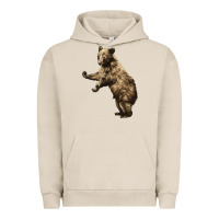 Pigment French Oak Brown Bear Cub Urban Hoodie - LillyAllenDesigns