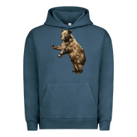 Pigment Midnight Navy Brown Bear Cub Urban Hoodie - LillyAllenDesigns