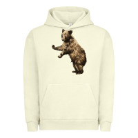 Pigment Pistachio Brown Bear Cub Urban Hoodie - LillyAllenDesigns
