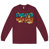 Burgundy weather Long Sleeve Tee - texasbilliewilder