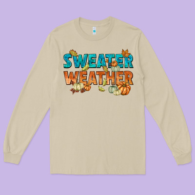 Weather Long Sleeve Tee Designed By Texasbilliewilder