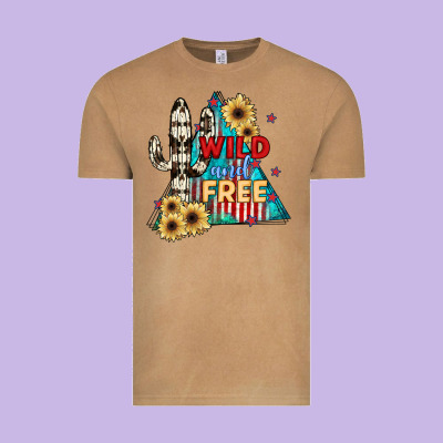 Wıld And Free Vintage Tee Designed By Jahusdesignshop