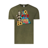 Vintage Olive Wıld and Free Vintage Tee - JahusDesignShop
