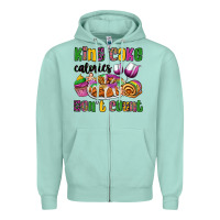 Seafoam king cake calories don't count mardi gras Zipper Hoodie - OliviaCreatesArt