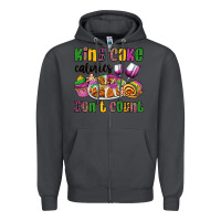 Smoke king cake calories don't count mardi gras Zipper Hoodie - OliviaCreatesArt