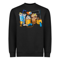 Black Volleyball coffee cups Heavyweight Sweatshirt - HowdyJamesFarm