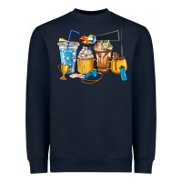 Navy Volleyball coffee cups Heavyweight Sweatshirt - HowdyJamesFarm