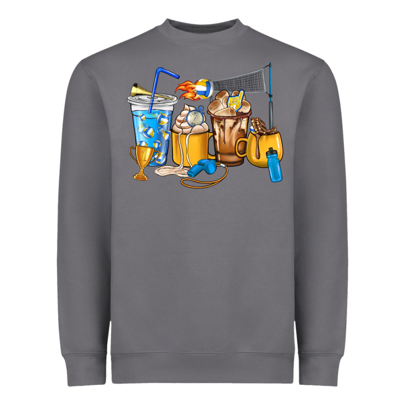 Volleyball Coffee Cups Heavyweight Sweatshirt by HowdyJamesFarm | Teevron