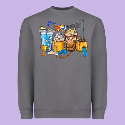 Volleyball Coffee Cups Heavyweight Sweatshirt Designed By Howdyjamesfarm