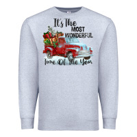 Heather Grey it's the most wonderful time of the year Premium Sweatshirt - FaDigitalArtStudio