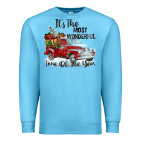 Ocean Blue it's the most wonderful time of the year Premium Sweatshirt - FaDigitalArtStudio