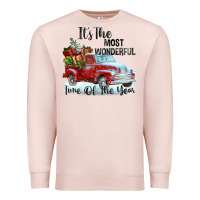 Pale Pink it's the most wonderful time of the year Premium Sweatshirt - FaDigitalArtStudio