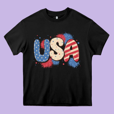 Usa Heavy Core Tee Designed By Maliassmallbusiness
