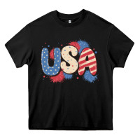 Black usa Heavy Core Tee - MaliasSmallBusiness