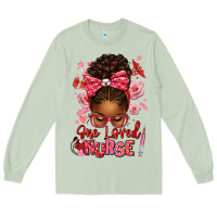 Matcha one loved nurse afro messy bun Long Sleeve Tee - texasbilliewilder
