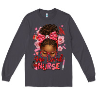Smoke one loved nurse afro messy bun Long Sleeve Tee - texasbilliewilder