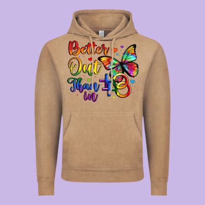 Better Out Than In Vintage Hoodie Designed By Artiststas