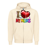 Sandshell i love my moms Zipper Hoodie - OliviaCreatesArt