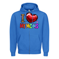 True Royal i love my moms Zipper Hoodie - OliviaCreatesArt