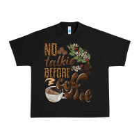 Black no talkie before coffee Urban Heavy Tee - BarkalooDesign